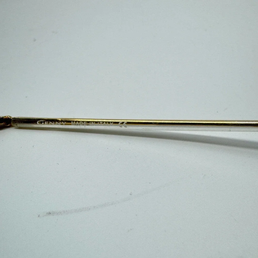 GENNY‎ MOD.748-B 5001 Eyeglasses Frame Italy Half Rim 51-18-135 Gold/Clear H9974